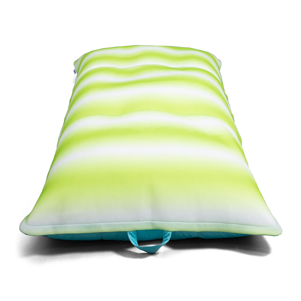 Big Joe Lagoon Lounger No Inflation Needed Pool Float, Americana Nautical Stripe Double Sided Mesh, Quick Draining Fabric, 5 feet Giant