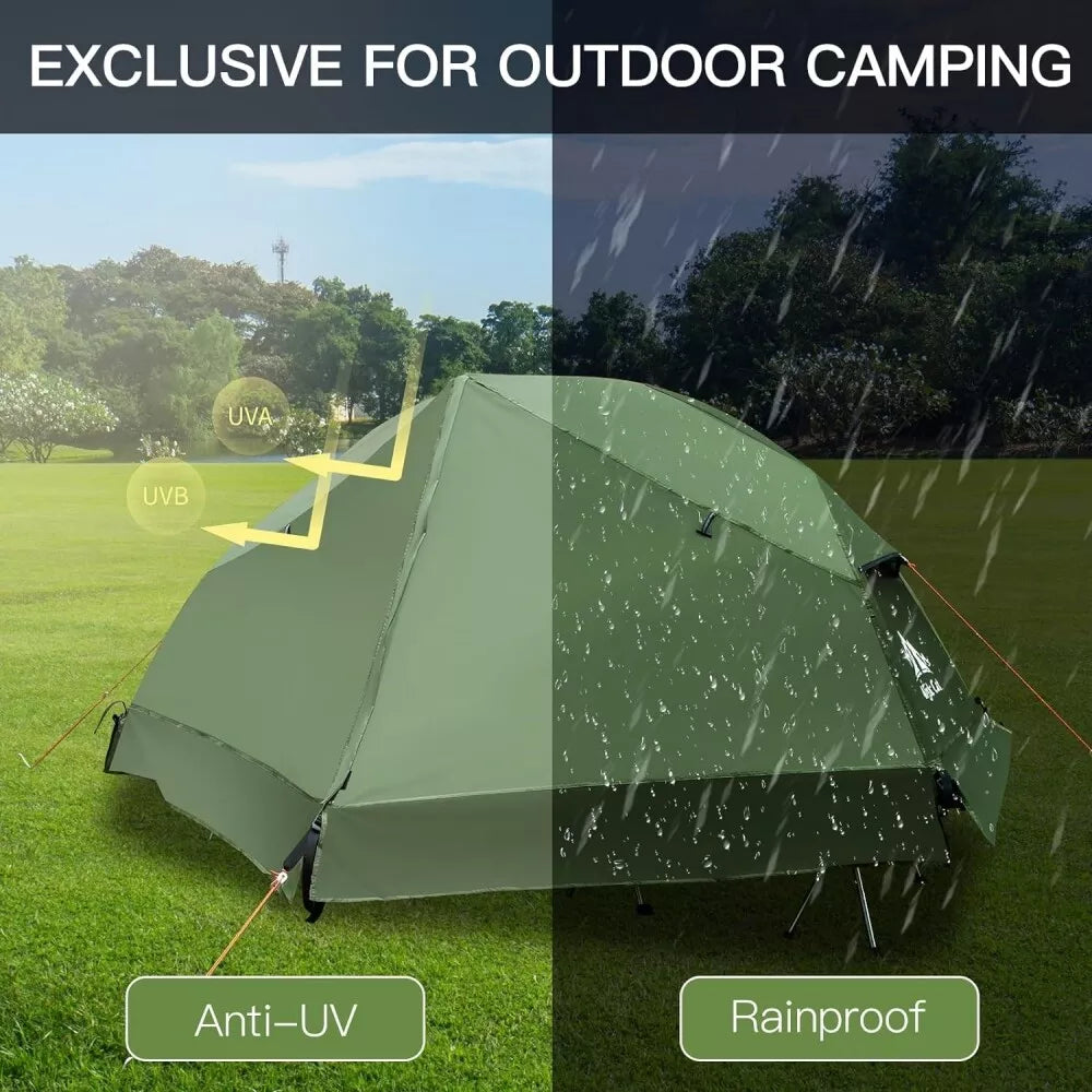Night Cat Camping Cot Tent Waterproof 1 Person Off-Road Combo