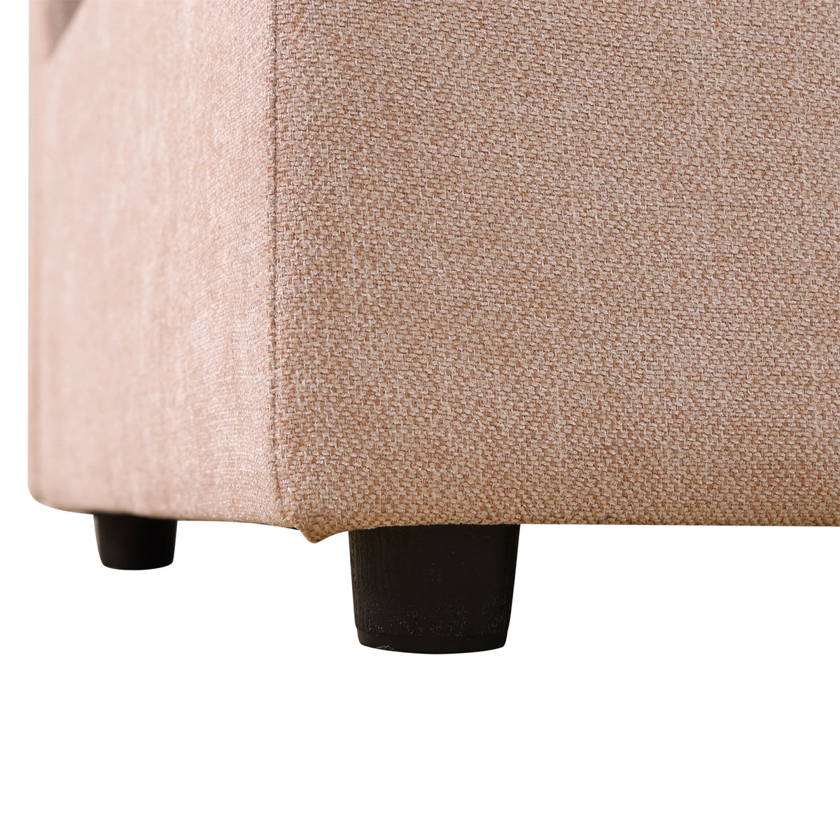Aukfa 71" Convertible Chaise Futon Pull Out Sofa Chair Bed, Adjustable Backrest, 2 Pillows, Linen, Pink