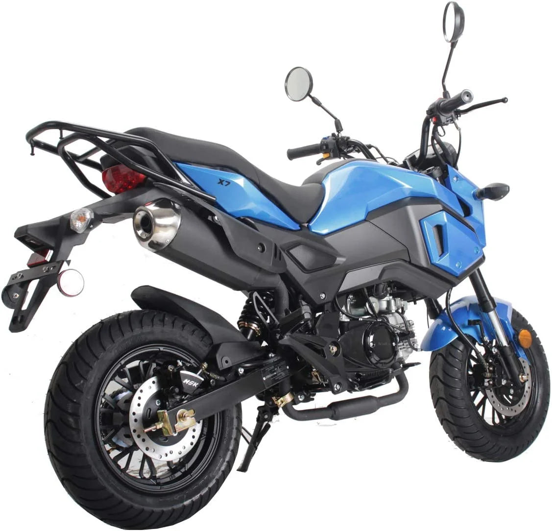 HHH Upgraded New 125cc Motorcycle Bike VADER 125 HELLCAT Dual Sports 125cc Motorcycle Bike Youth Adults Gas Motorcycle Big Headlights ( RED )