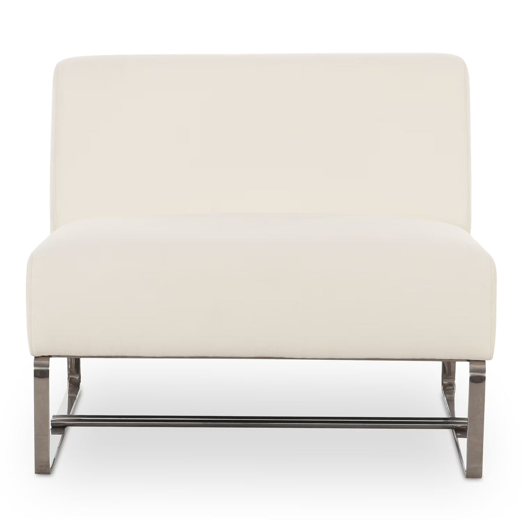 Moe's Home Collection Jules Outdoor Accent Chair Off White Fabric Chairs