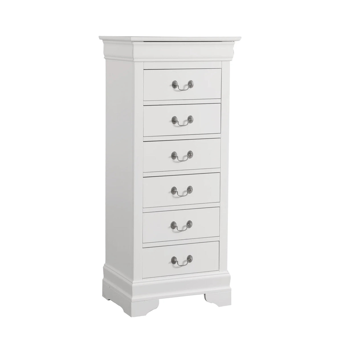 Glory Furniture Louis Phillipe 7 Drawer Lingerie Chest in Cherry