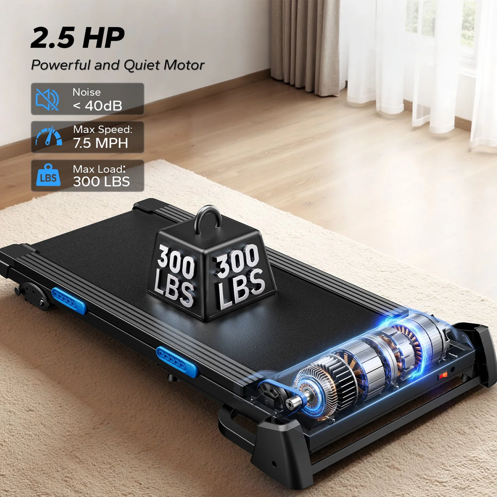 MERACH 2.5HP Folding Treadmill with Incline, Fitness Treadmill for Home with APP, 0.8-7.5MPH, LED Display
