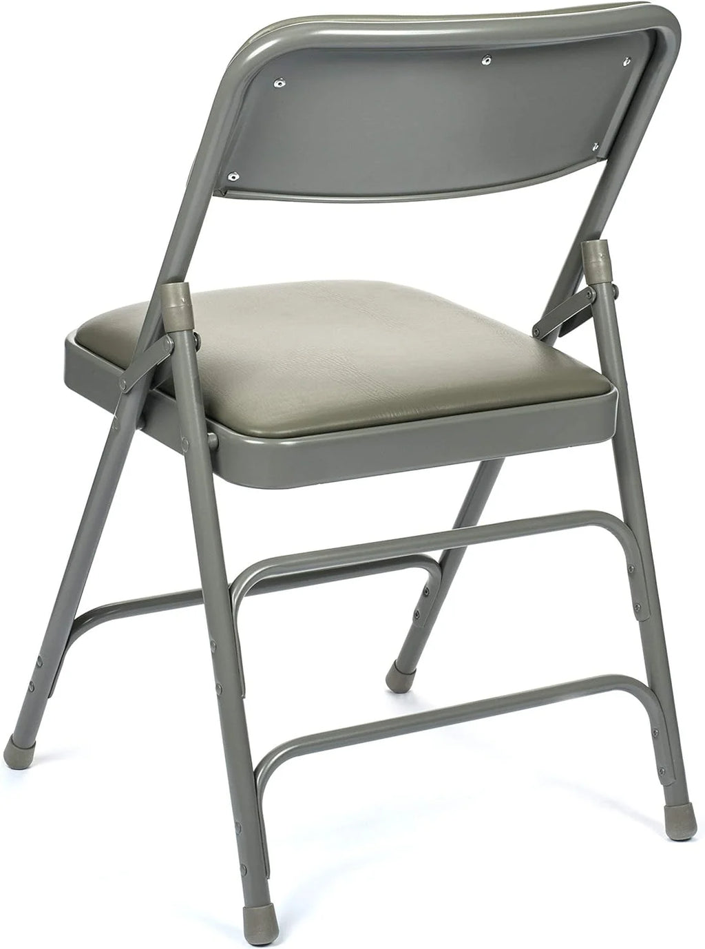 5pc. XL Series Folding Card Table and Triple Braced Vinyl Padded Chair Set, Commercial Quality, Grey