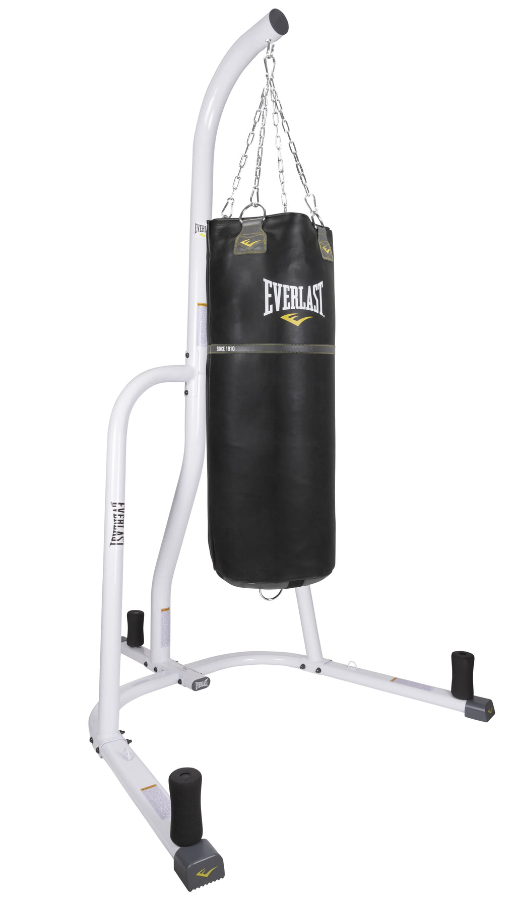Everlast Single Station Heavy-Duty Punching Bag Stand, Powder-Coated Steel, 100 lb Capacity, Black