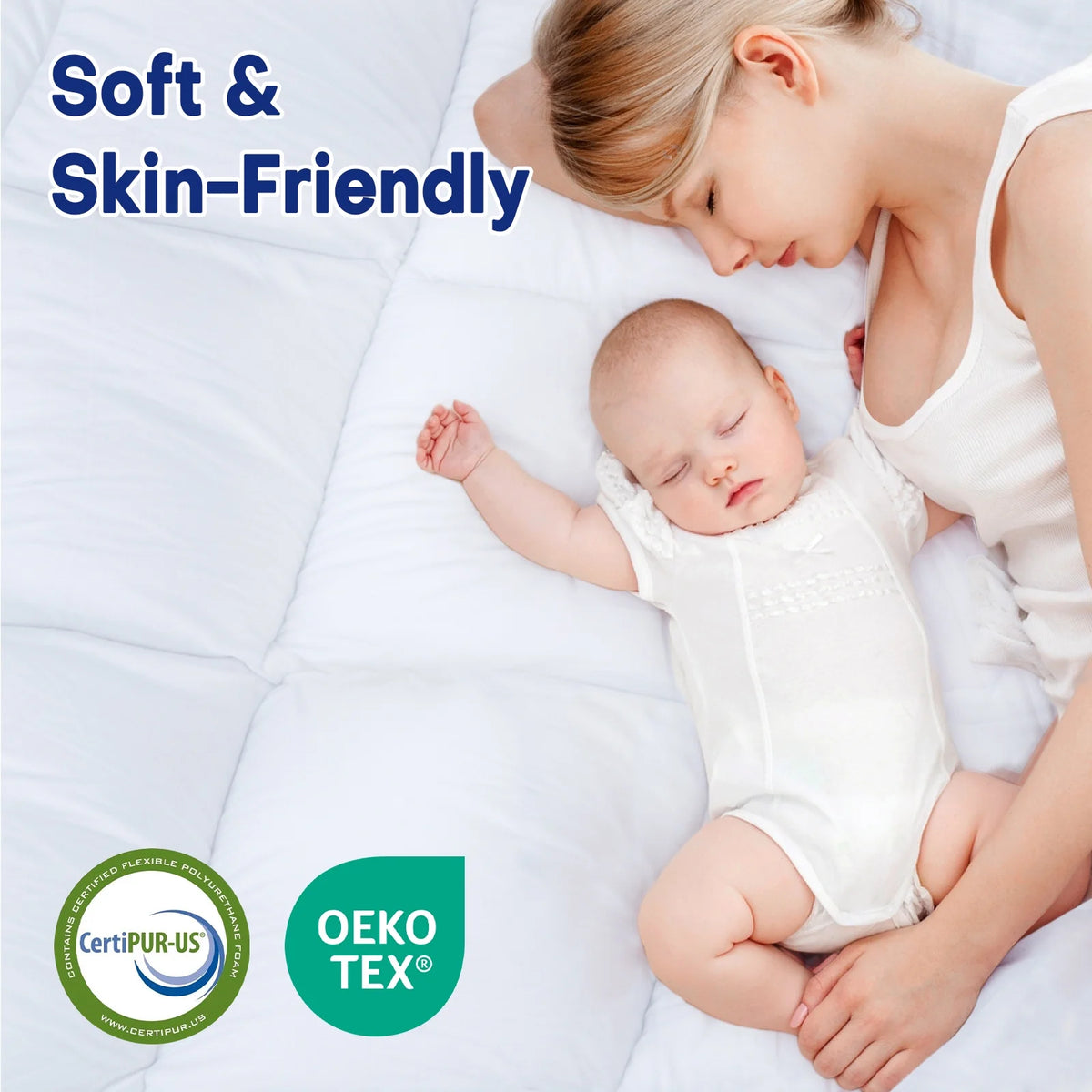 Cocosity Dual Layer 4 inch Full Size Memory Foam Mattress Topper, 2" Fluffy Pillow Top Mattress Topper & 2" Cooling Gel Memory Foam