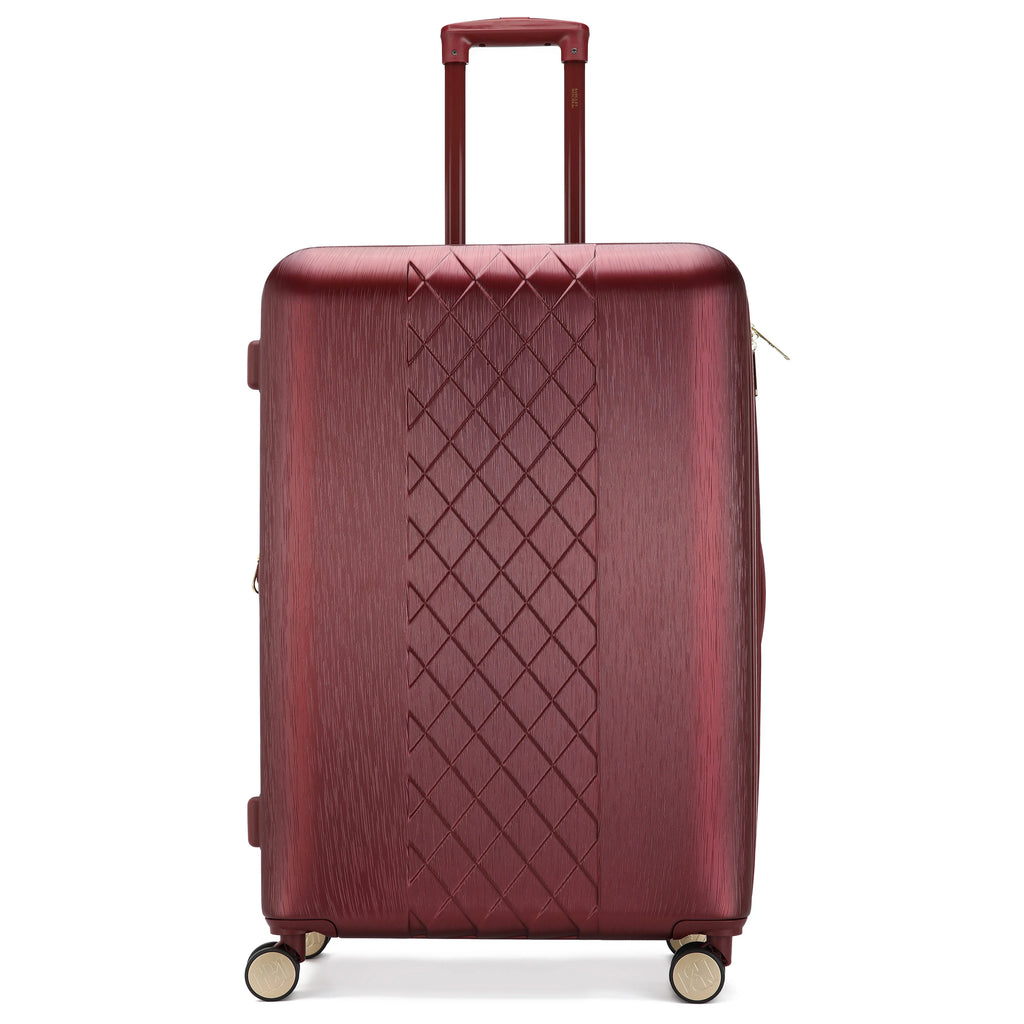 BADGLEY MISCHKA Diamond 3 Piece Expandable Luggage Set (Burgundy)