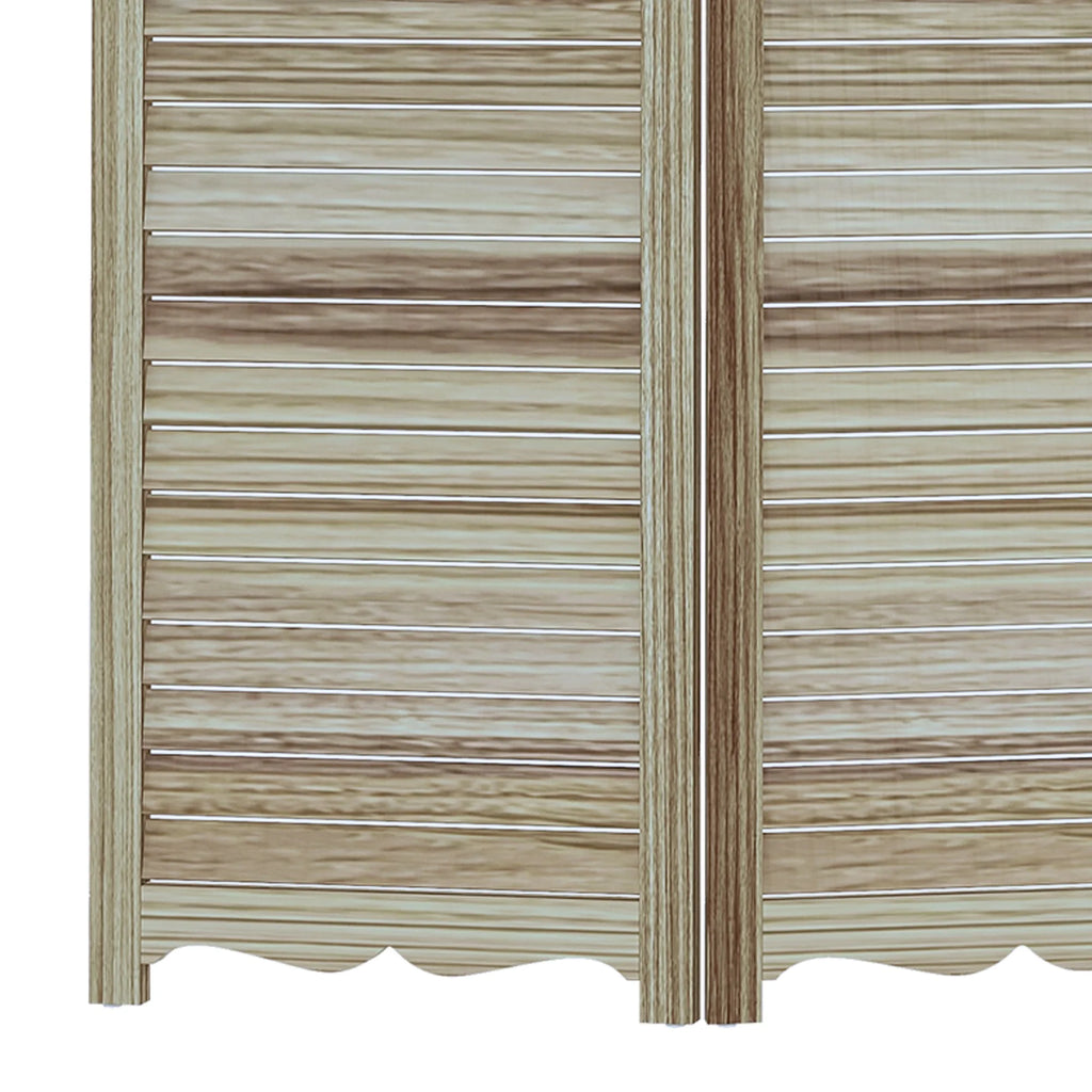 HOMCOM 5.5' 4 Panel Room Divider, Indoor Privacy Screens for Home, Brown