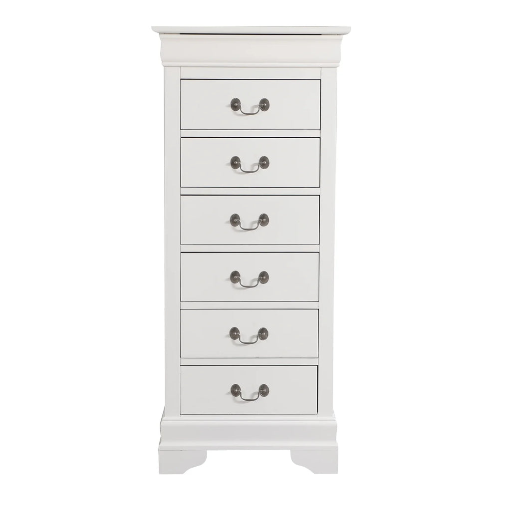Glory Furniture Louis Phillipe 7 Drawer Lingerie Chest in Cherry