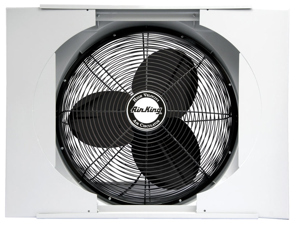 Air King 20" Electric Whole House 120V 3 Speed Window Exhaust Fan with Storm Guard, 9166, New