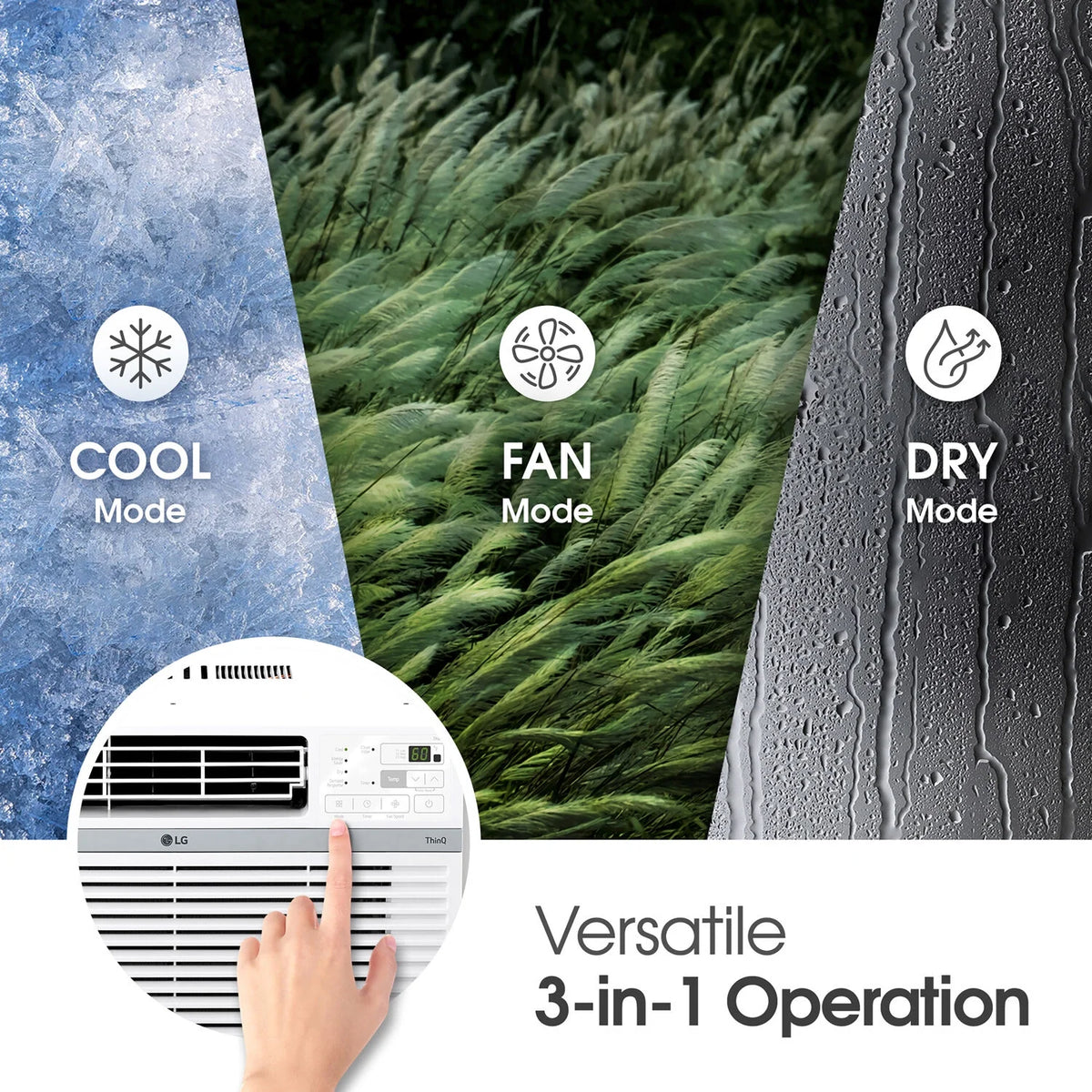 LG 18,000 BTU 1,000 Sq ft 230V Window Air Conditioner, LW1824RD