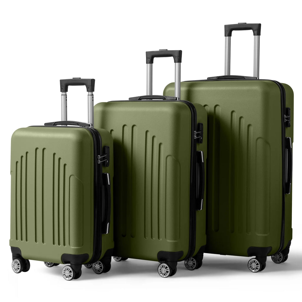 Zimtown 3 Piece Nested Spinner Suitcase Luggage Set With TSA Lock Royal Blue