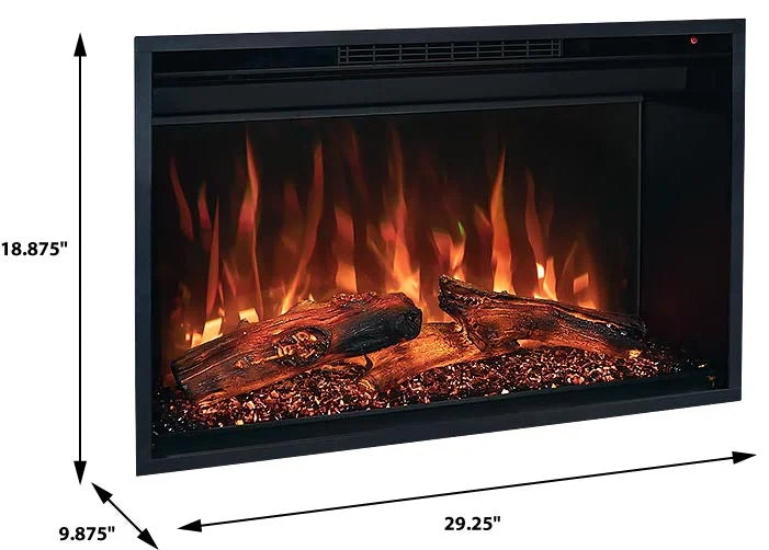 Modern Flames Spectrum Slimline Built-in/Wall Mounted Electric Fireplace, Sizes: 50"-100"