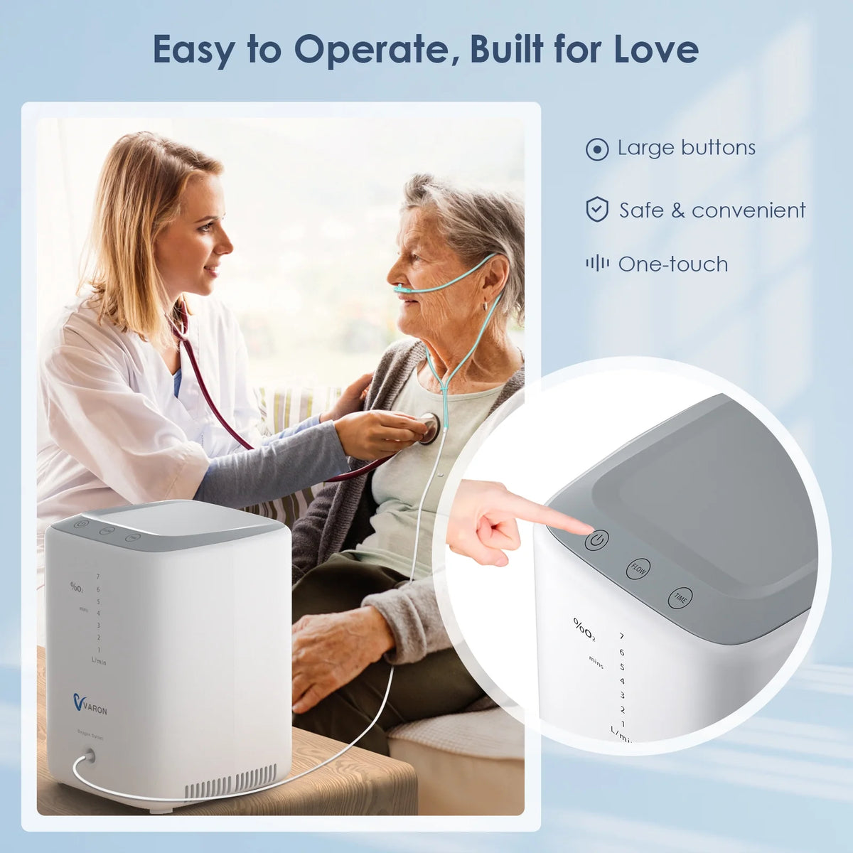 YANGKING Upgraded Oxygen Generator-Portable Machine Tube 7L, 93% Pure Oxygen , 1-7L/min Adjustable, Whisper Quiet, 72H Continuous Work, Remote Control, Sleep Mode