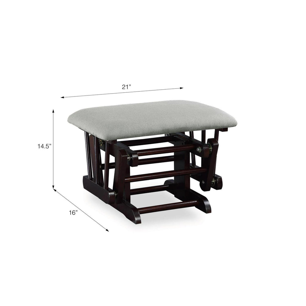 Baby Relax Huntington Glider Rocker. Gray and Espresso
