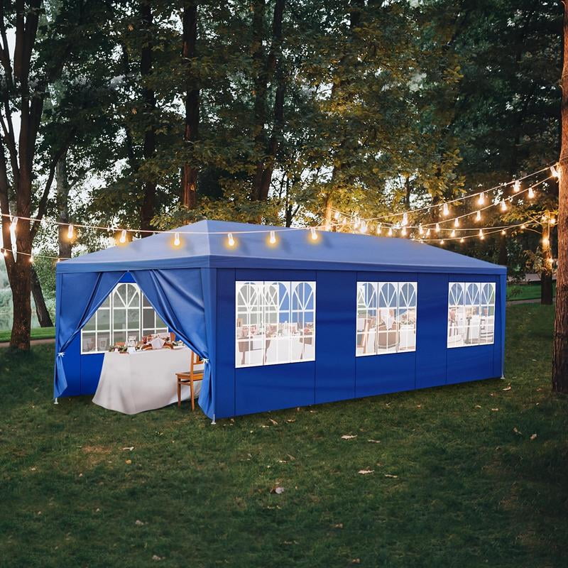 Waterproof 10'x30' Outdoor Party Tent Canopy | with 8 Removable Sidewalls for Patio, Wedding, Or Gazebo,Includes Accessories Portable Garage Storage Double Roof Curtains Double-Sided Umbrella