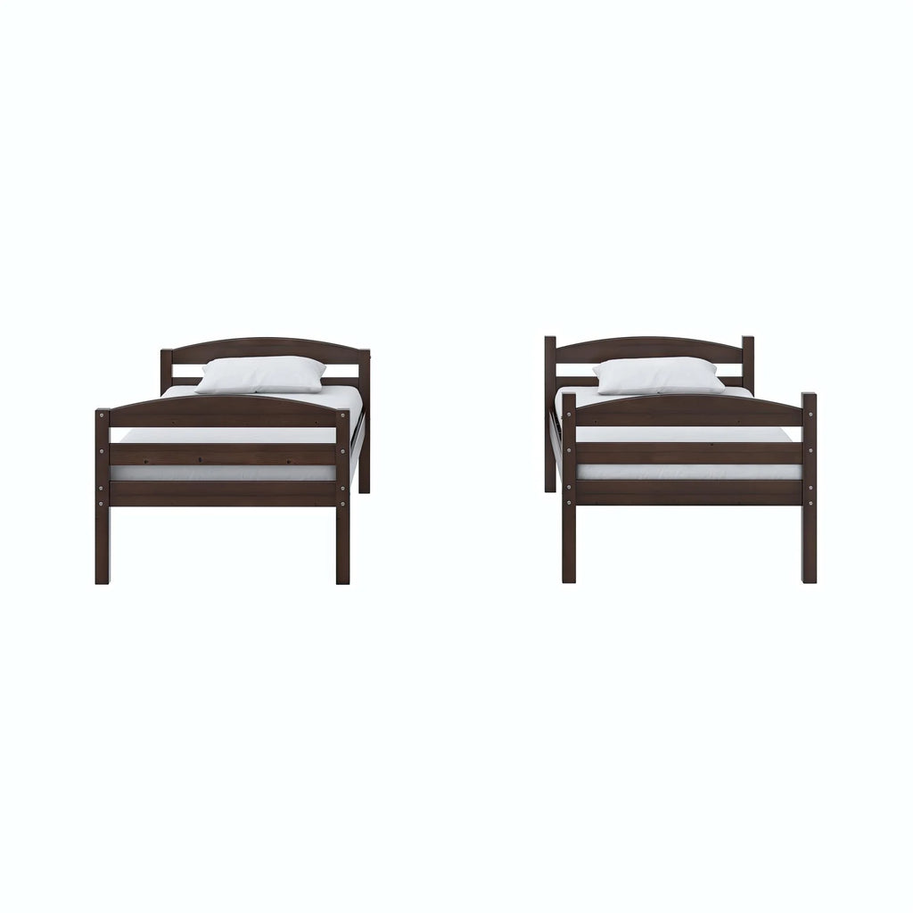 Better Homes & Gardens Leighton Solid Wood Twin-over-Twin Convertible Bunk Bed, Vanilla