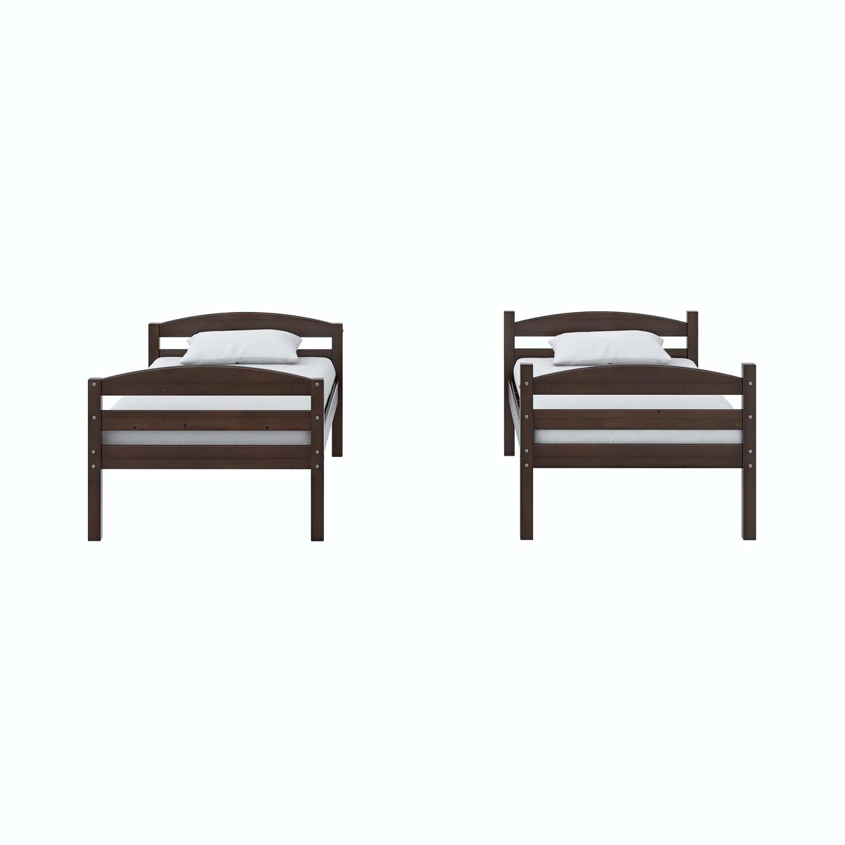 Better Homes & Gardens Leighton Solid Wood Twin-over-Twin Convertible Bunk Bed, Vanilla