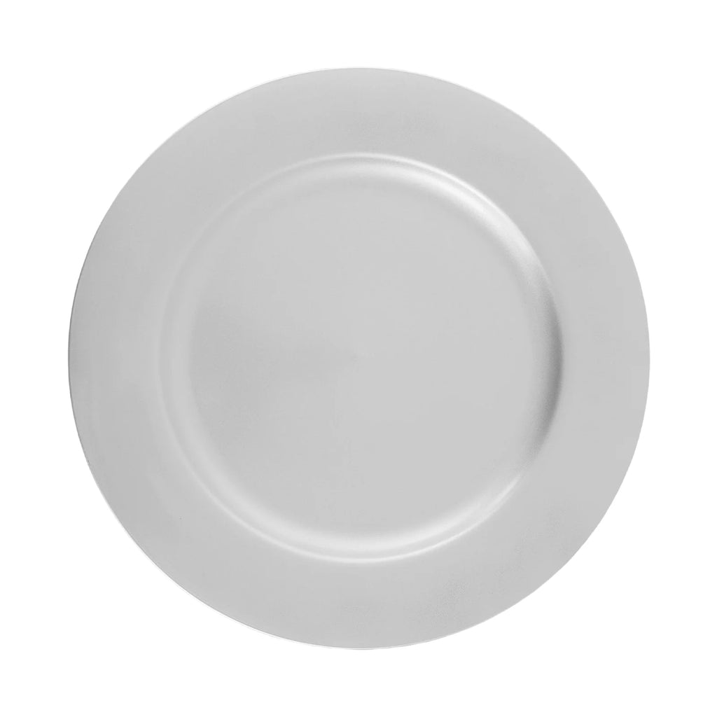 100 PCS Charger Plates Set, Round Charger Plates, Charger Plate for Wedding Party Baby Shower Silver