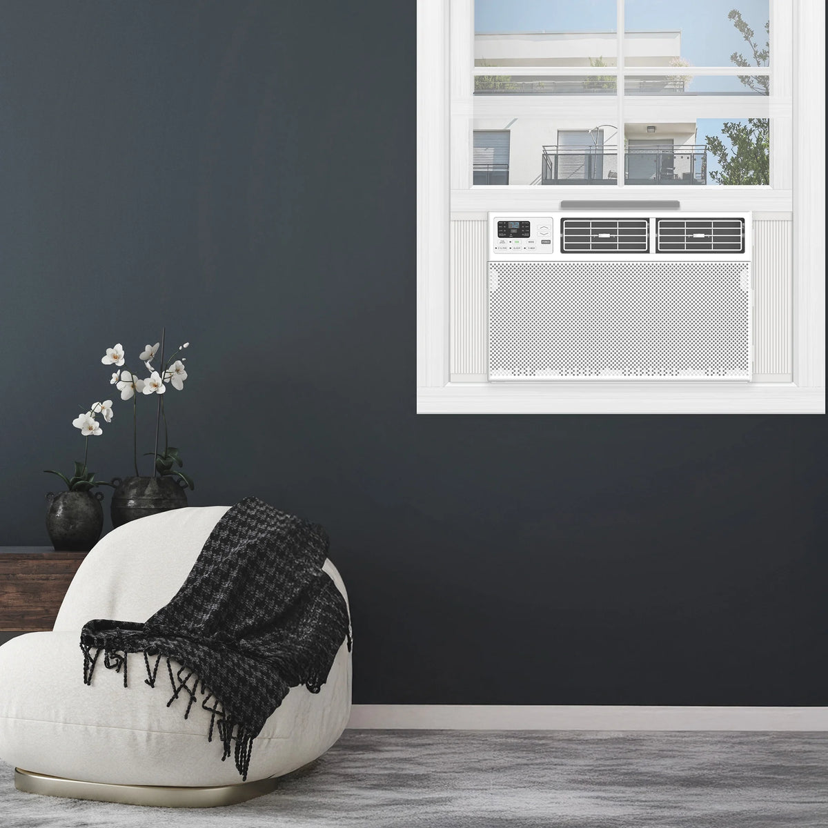 TCL 10,000 BTU Smart Window Air Conditioner, Fan & Dehumidifier, 450 Sq. Ft., Remote Control, Works with Alexa/Google Assistant, Black, W10W92-B4