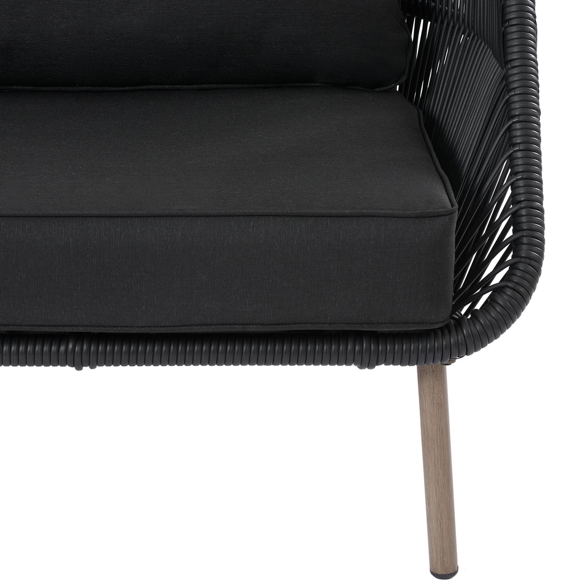 Better Homes & Gardens Tarren Wicker Outdoor Accent Chair with Cushions, Beige