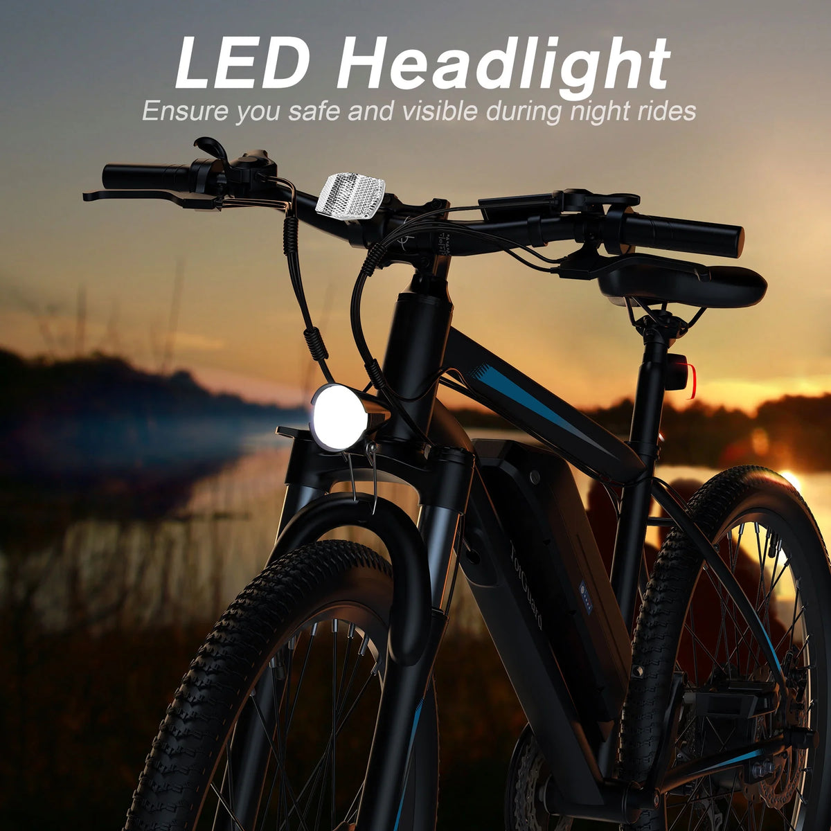 TotGuard Electric Bike for Adults, 26" Ebike 350W Adult Electric Bicycles, Electric Mountain Bike with 36V 10.4Ah Battery, Suspension Fork, Shimano 21 Speed Gears