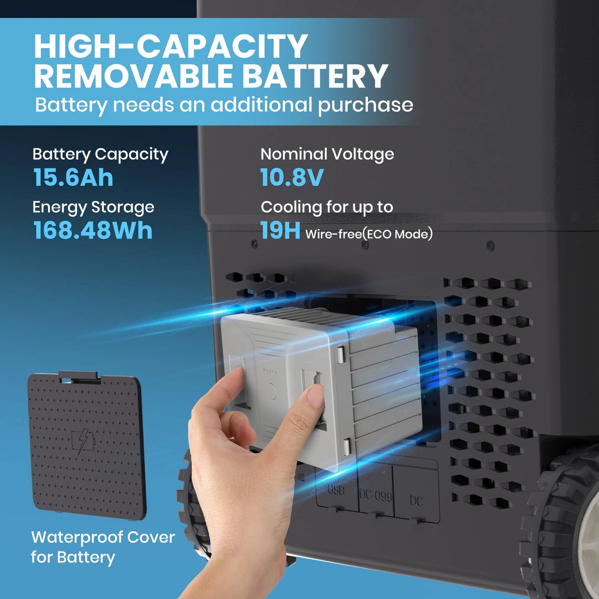 12 Volt Refrigerator, Electric Cooler, Portable Freezer, 12V Fridge -4℉~68℉, 12V Cooler with Wheels & 2 Baskets for Travel, Truck, Boat, Camping