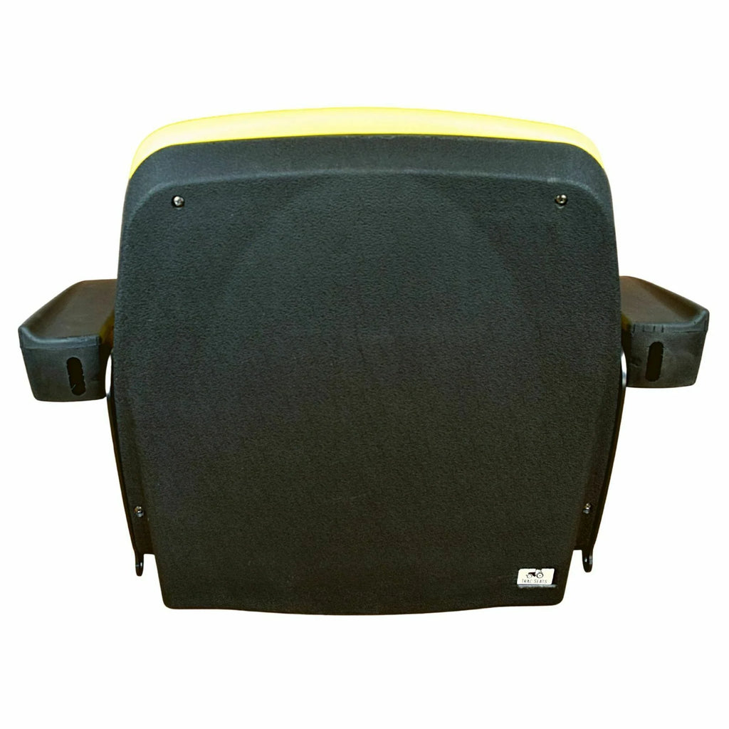 Trac Seats John Deere Compact Tractor Flip Up Style Seat with Armrests LVA19040, Yellow