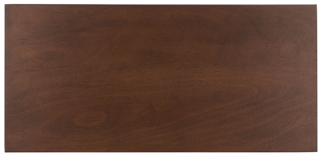 SAFAVIEH Layce Solid Retro 2 Drawer Writing Desk, Brown