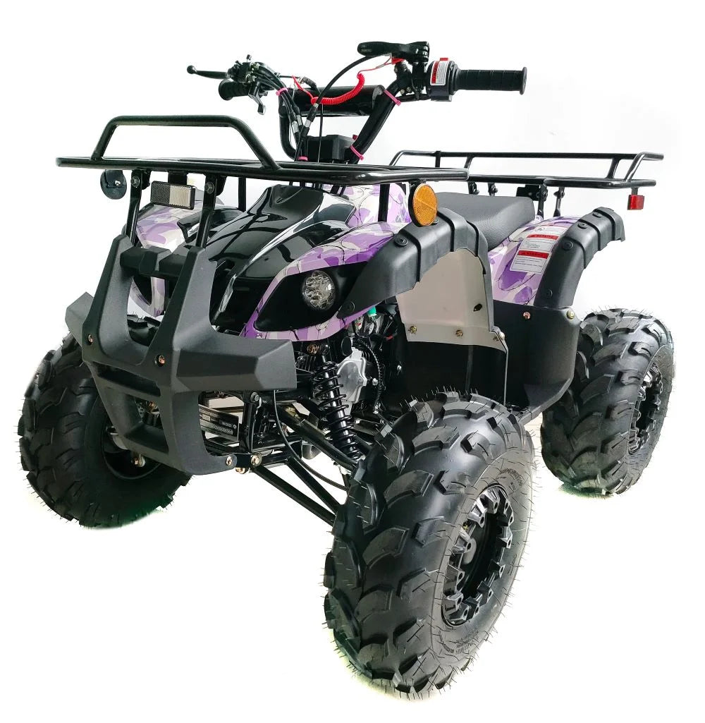 Supermach 125cc Gas ATV with Automatic Transmission and Reverse LED Headlights
