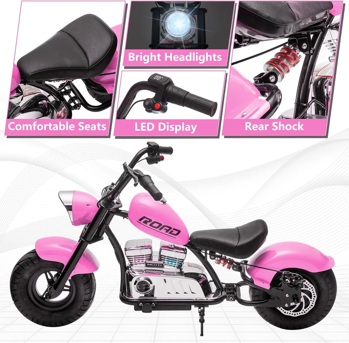 DEYGIA 24V 250W Kids Electric Dirt Bike, 12.5 MPH & 10-Mile Range, 176lb Capacity, Dual Suspension + Disc Brake, Twist Throttle - Electric Motorbike for Ages 8-14