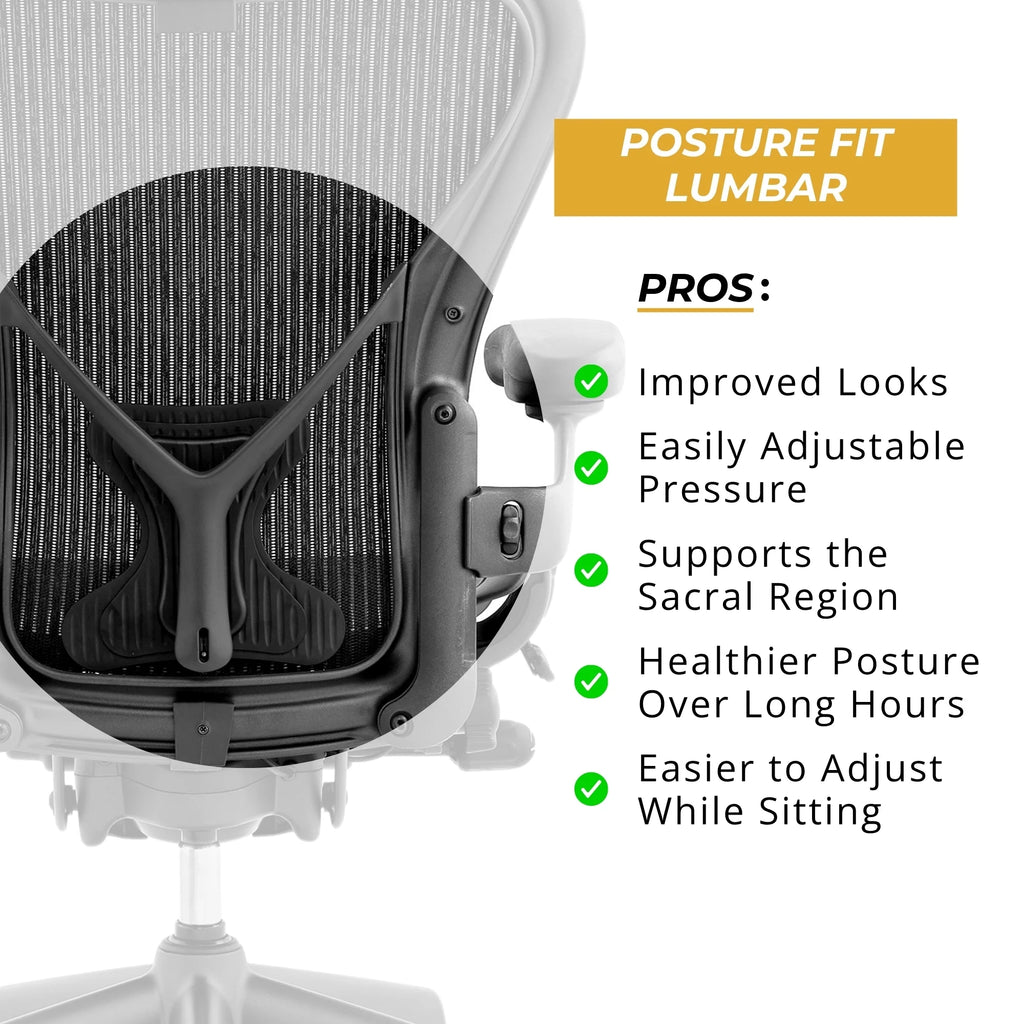 Herman Miller Aeron Chair Size B (𝙍𝙚𝙛𝙪𝙧𝙗𝙞𝙨𝙝𝙚𝙙)| Fully Adjustable Ergonomic Mesh Office Chair with Posture Fit Support, Tilt Limiter, and Roller Index Arm Adjustments With Headrest