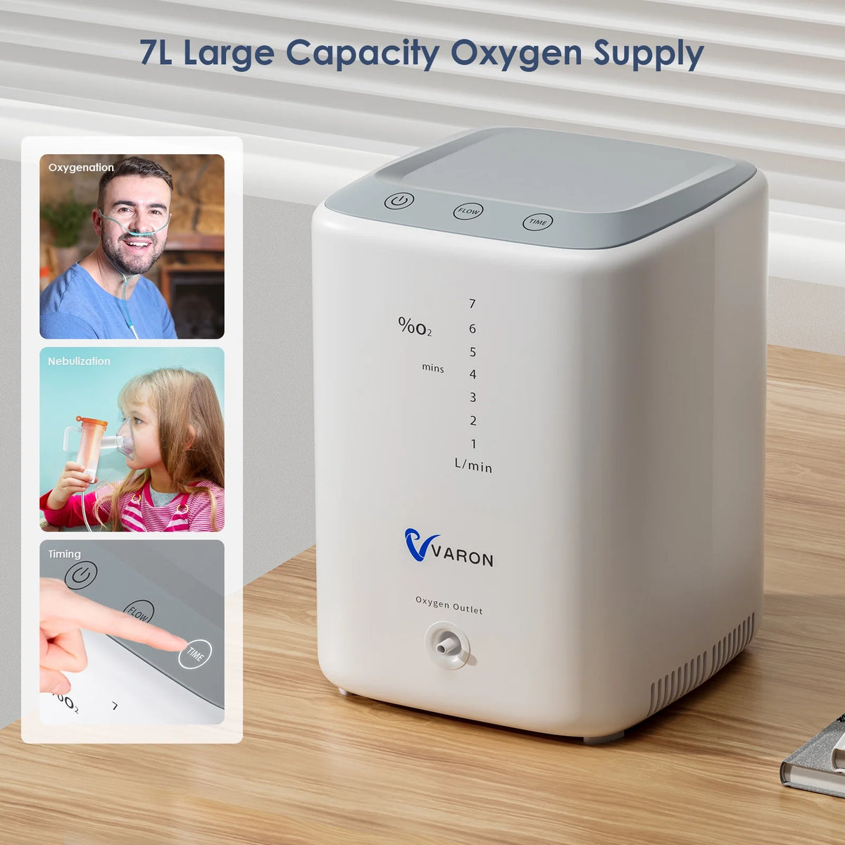 YANGKING Upgraded Oxygen Generator-Portable Machine Tube 7L, 93% Pure Oxygen , 1-7L/min Adjustable, Whisper Quiet, 72H Continuous Work, Remote Control, Sleep Mode
