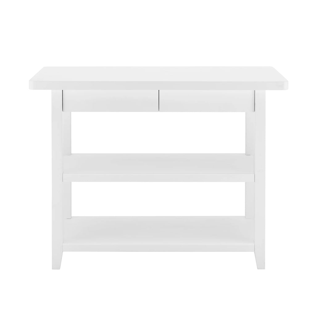Better Homes & Gardens Reading Wood Kitchen Island with 2 Shelves and Drawers, Walnut Color