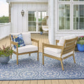 Better Homes & Gardens Astrid 2-Piece Steel Outdoor Conversation Set, Tan