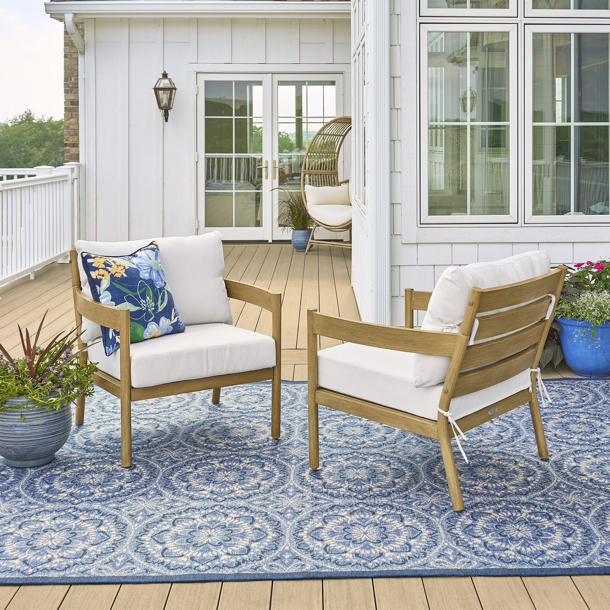 Better Homes & Gardens Astrid 2-Piece Steel Outdoor Conversation Set, Tan
