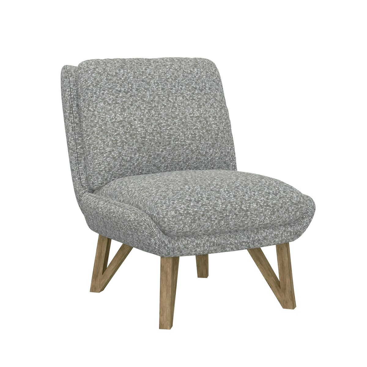 Artum Hill Fiona Cream Armless Soft Boucle Upholstered Accent Chair