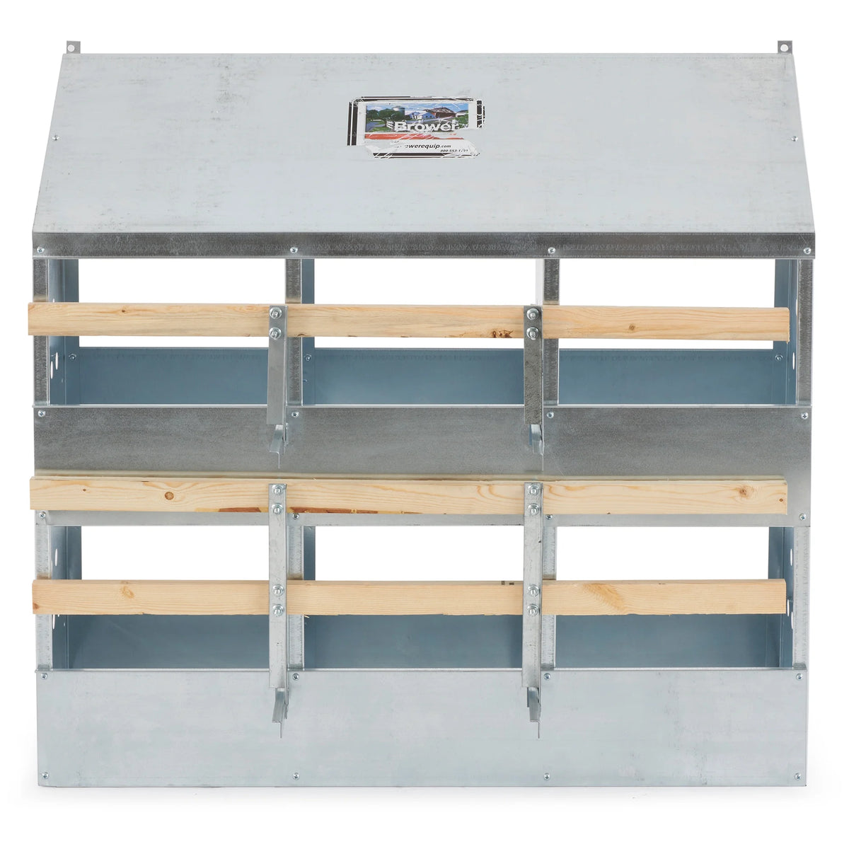 Brower Galvanized Steel 6 Hole 30 Bird Poultry Nest Chicken Brooding Box