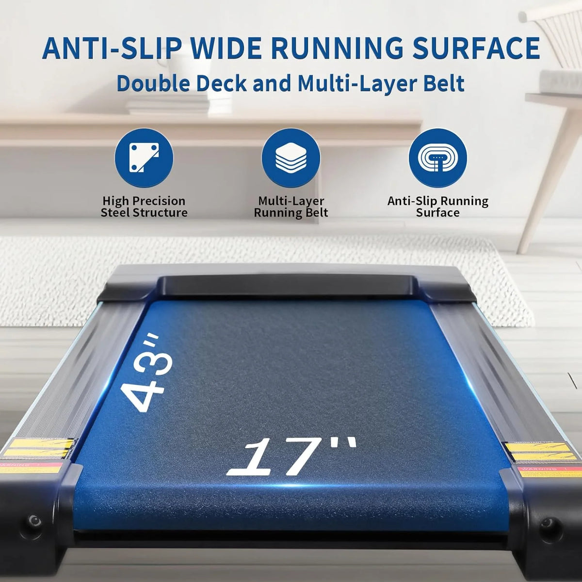 Treadmill with Incline Folding with 12 Level Automatic Incline 2.5hp Power 8.5mhp Speed Running Machine 15 Preset Training Program Electric Treadmill for Home Use