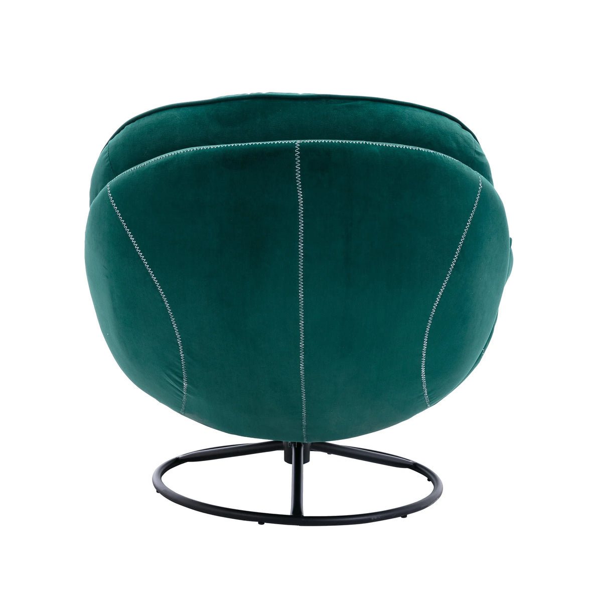 Swivel Accent Chair with Ottoman, Velvet Accent chair with Footrest, Mid-Century Modern Lounge Chair and Ottoman Set, Reading Chair for Living Room, Bedroom, Reading Room, Home Office, Blue