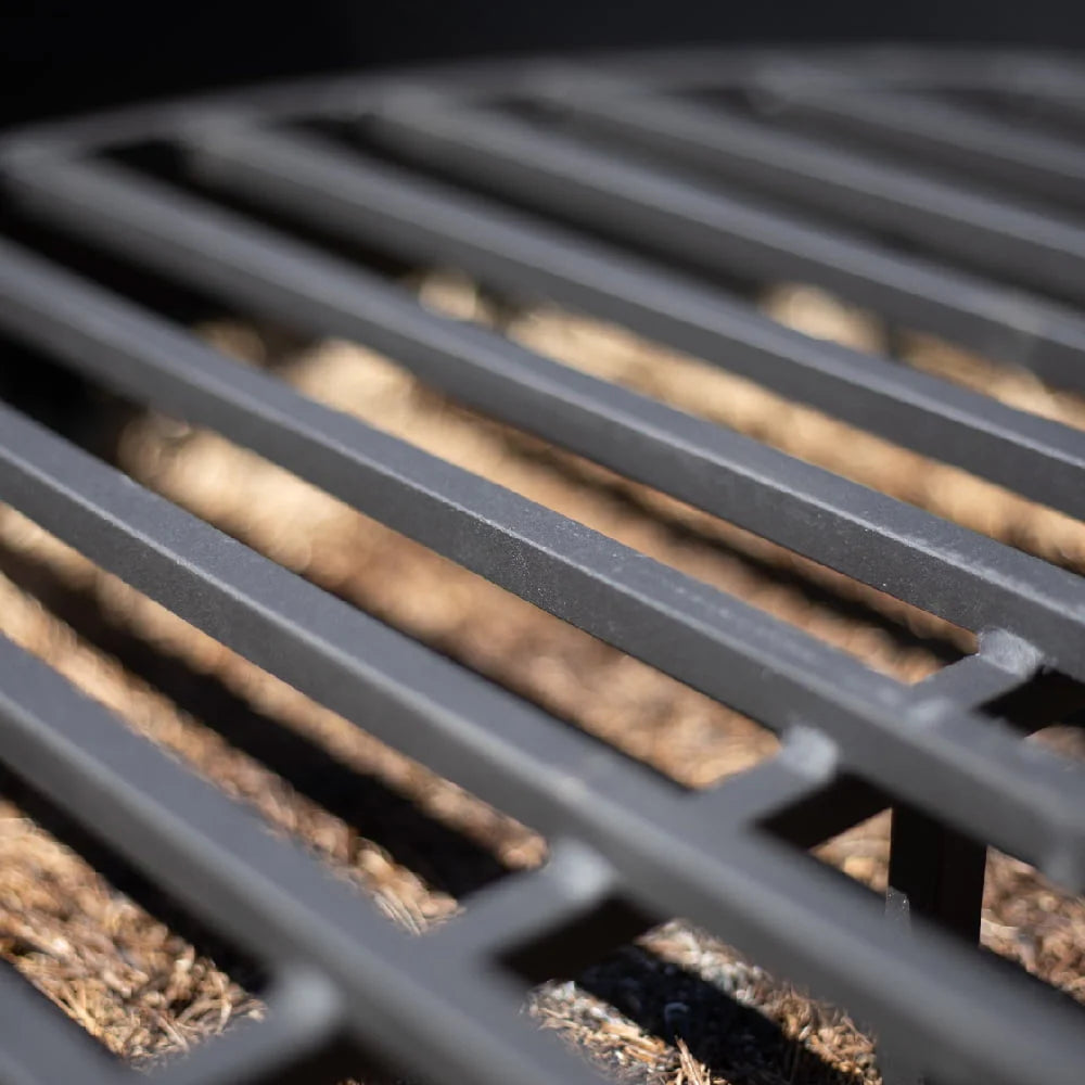Titan Great Outdoors Round 30.5in Fire Pit Grate, Heavy Duty 1/2in Steel Elevated Log Wood Pit Grate, Burning Fireplace and Firepits