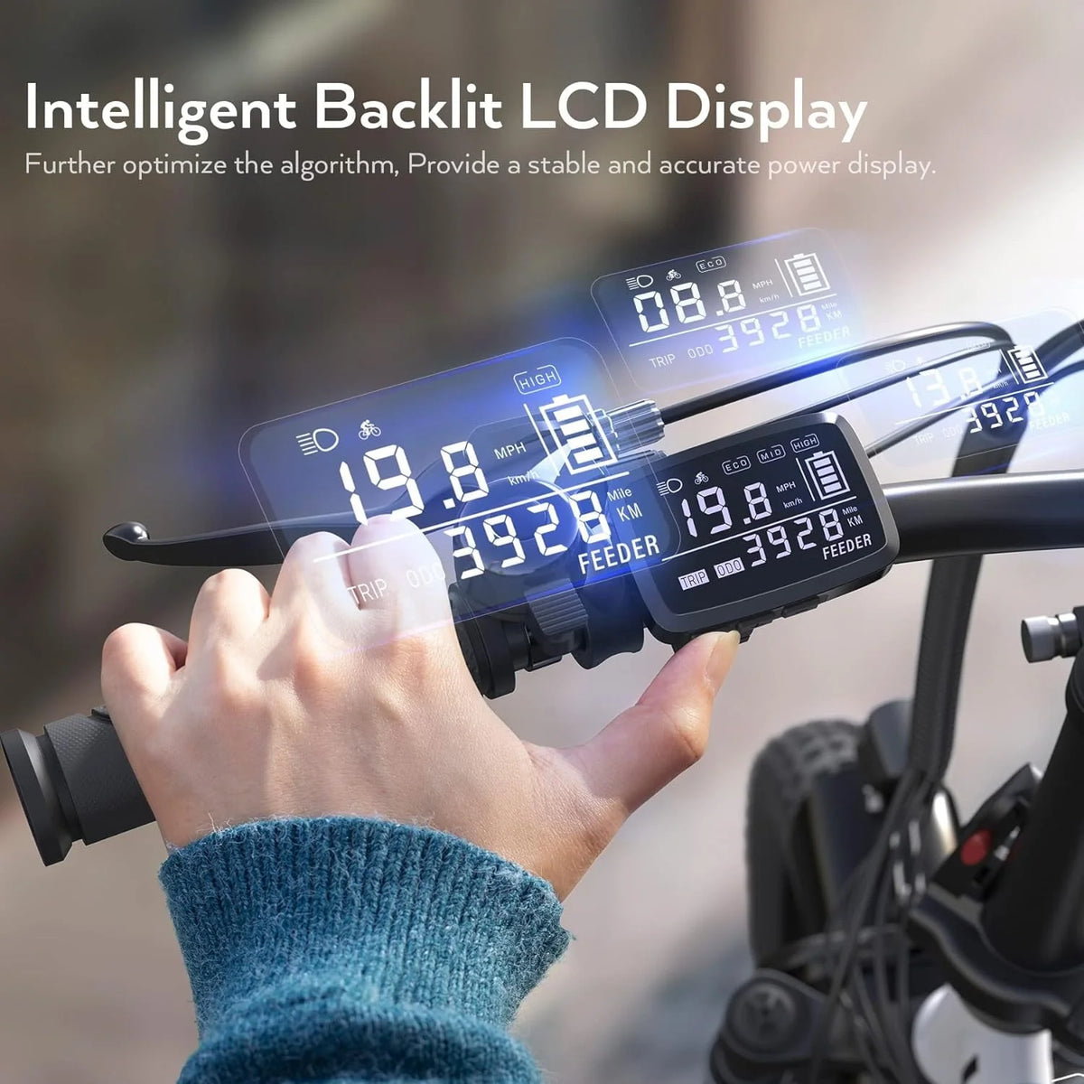 Vivi Electric Bike for Adults 350W Folding Electric Bike 16" x 3.0 Fat Tire Electric Bike 20MPH Commuter Electric Bike with Smart LCD Display Up to 40 Miles
