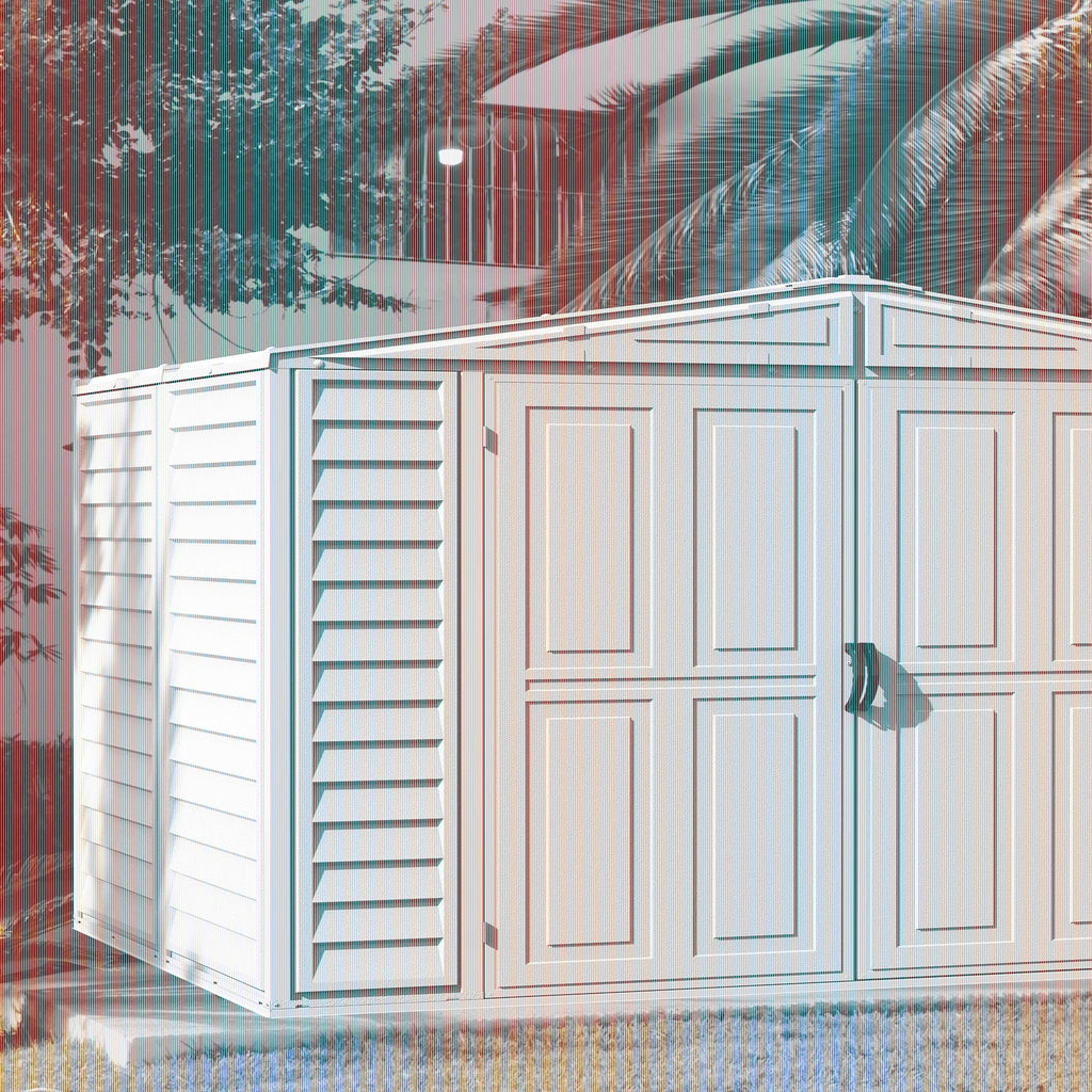 Duramax 8ft x 5.5ft Duramate Vinyl Shed with Foundation