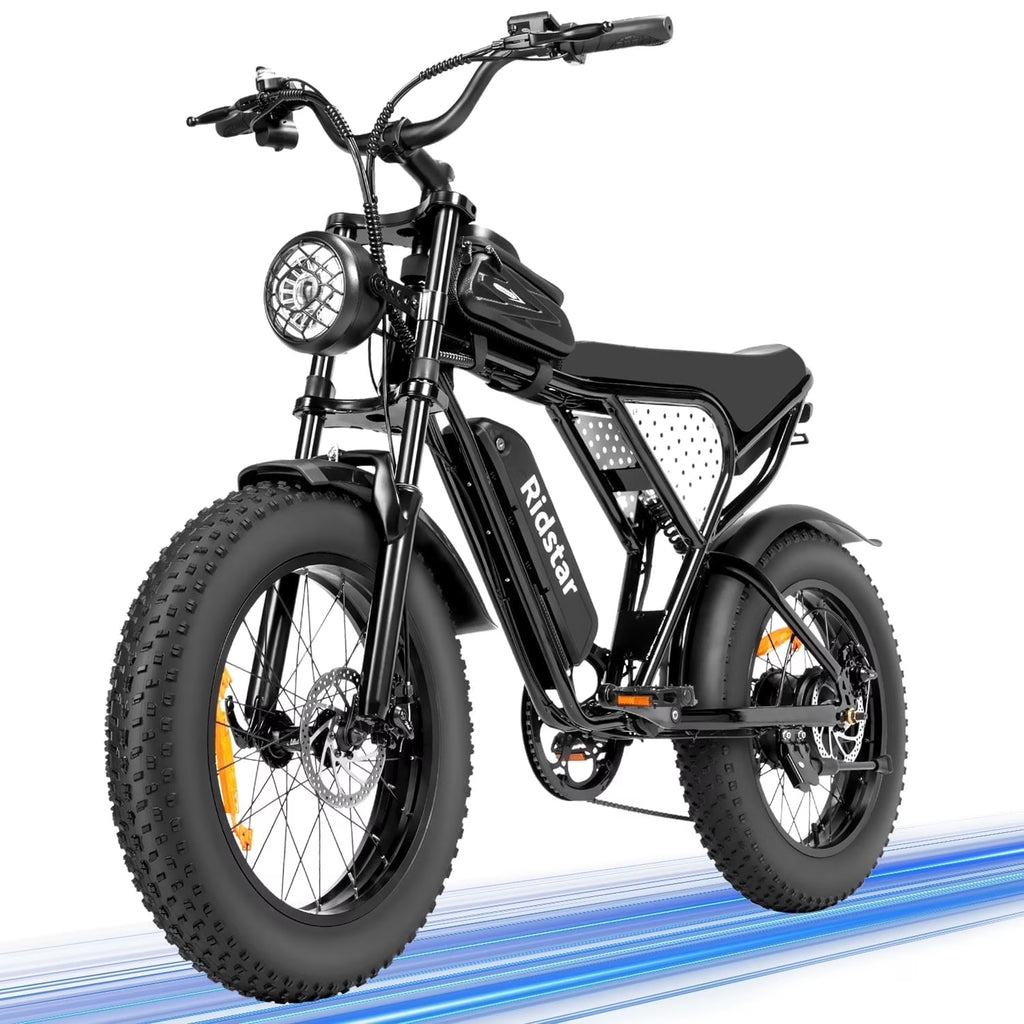 1500W MTB Electric Bicycle 48V 20Ah Removable Battery E-Bike��Electric Bike for Adults 20" Fat Tire Electric Motorcycle, Shimano 7 speed Full Suspension Mountain Bike UL2849