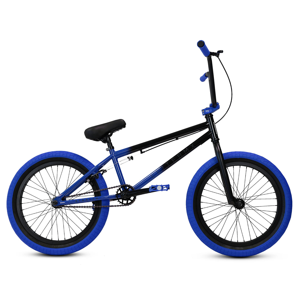 Elite BMX Bicycle 20” Freestyle Bike - Stealth Blue Purple Ideal for Ages 7 to 18 Years