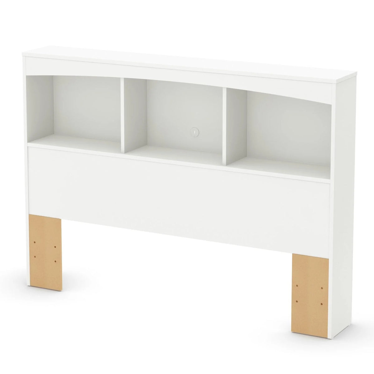 South Shore Basic Full Bookcase Headboard, 54", Pure White