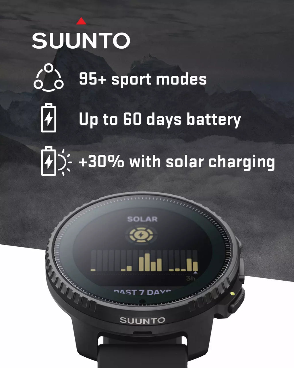 Suunto Vertical Watch, All Black, One Size