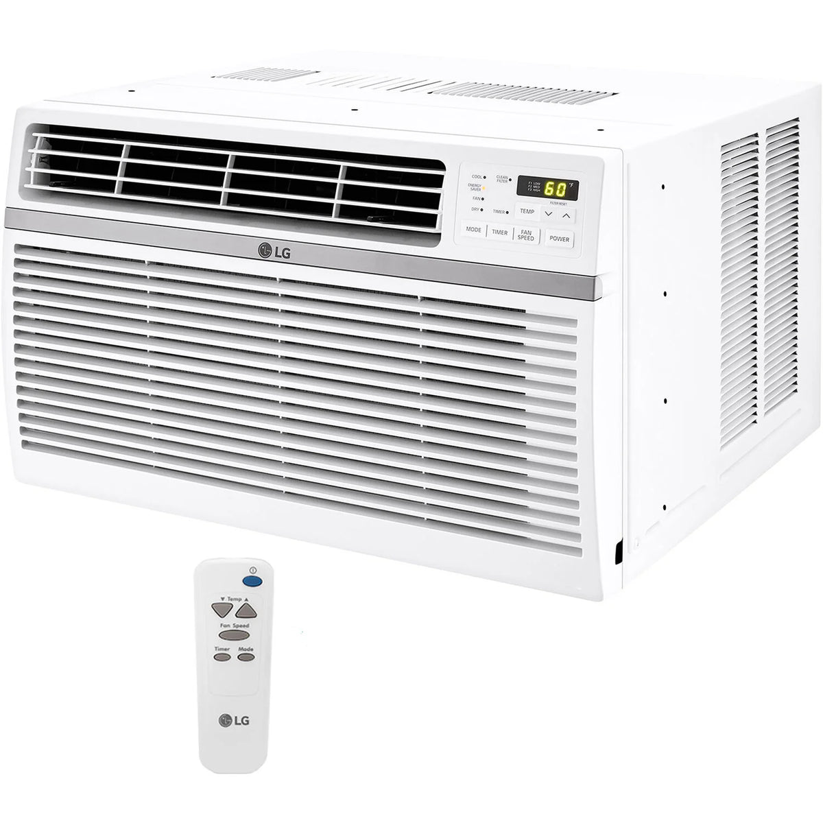 LG 8,000 BTU 340 Sq ft Window Air Conditioner with Remote Control, White, LW8016ER