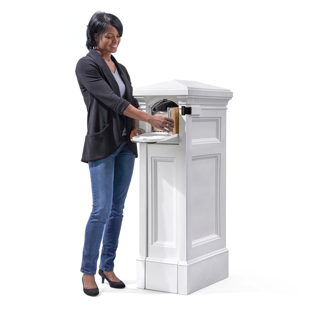 Step2 Atherton Reserve White Lockable Package Storage Mailbox, Plastic