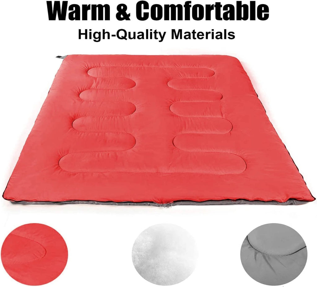 10 Pack Bulk Wholesale of Cold Weather Envelope Sleeping Bags for Adults, Kids, Homeless, Camping, Indoors, Outdoors - 10 Count Sleeping Bags in Black, Navy Blue, Forest Green, Red - 71"L x 30"W